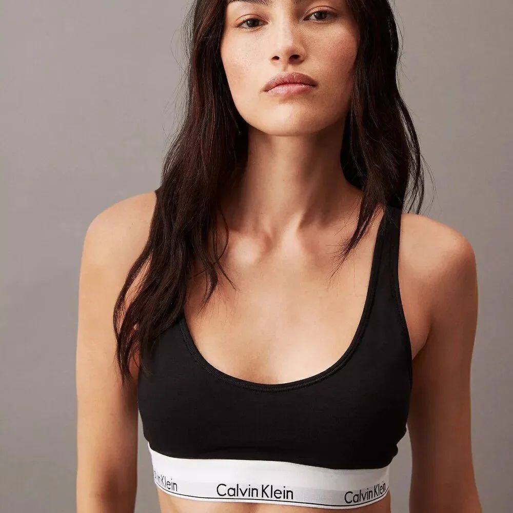 EUC Calvin Klein Modern Cotton Lightly Lined Black Bralette